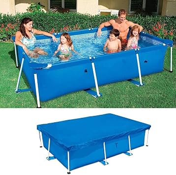 Swimming Pool Cover Rectangle Pool Cover 8.5ft X 5.6ft 102in X 67in for Above Ground Inflatable Pool Rectangular Frame Pool Covers Protector Dustproof Waterproof Rainproof, Brandcolorsize