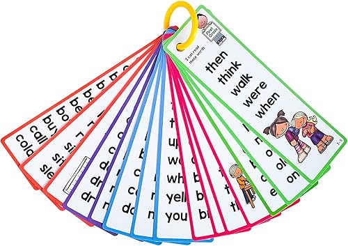 Miniatura 8 de Lachilly 220 tarjetas de palabras a la vista, 220 palabras de alta frecuencia, lectura inicial, jardín de infantes a primer grado, materiales de