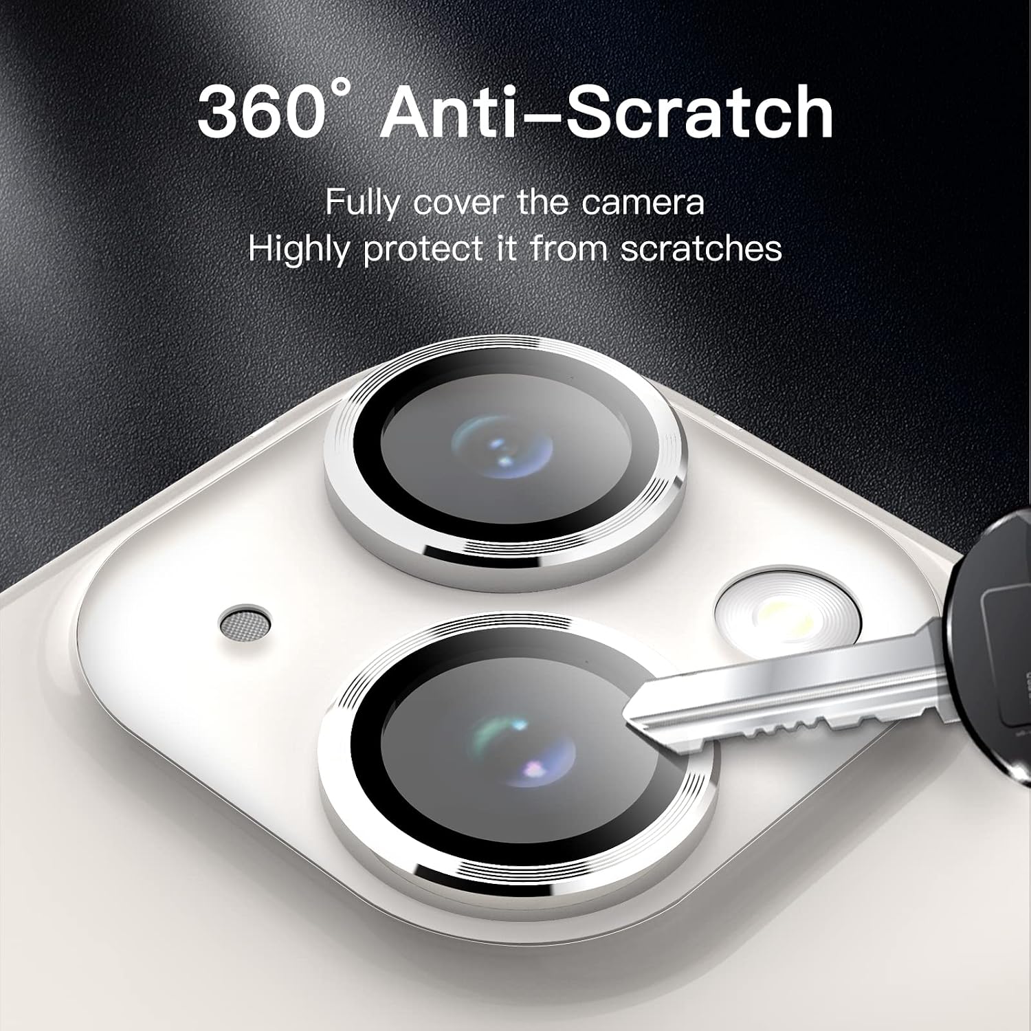 JETech Camera Lens Protector for iPhone 14/14 Plus, Starlight, 1 Set image 5
