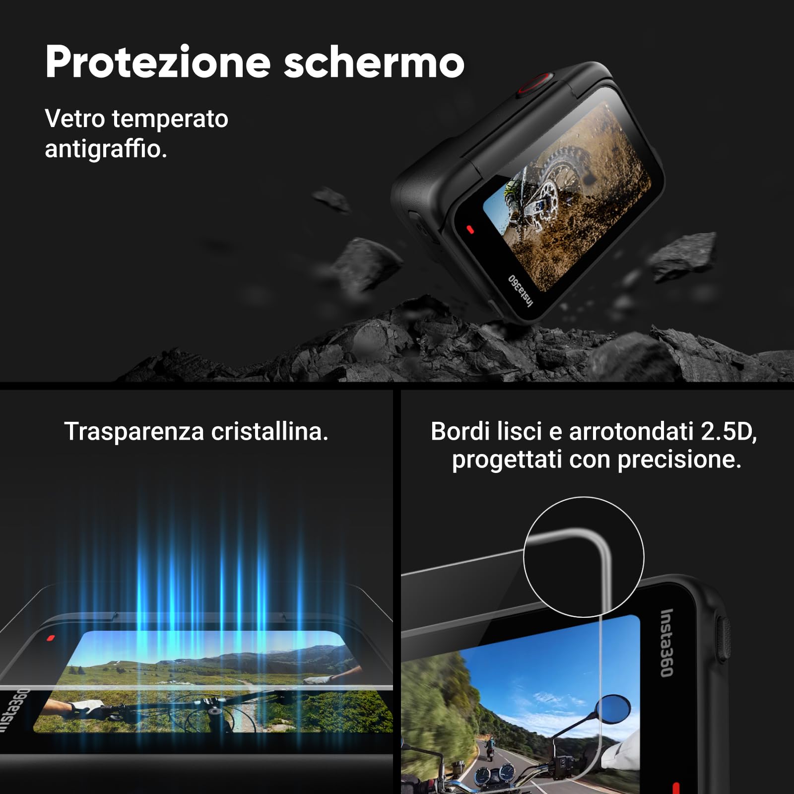 Insta360 Ace Pro 2 Pack Creatori - Action Cam Impermeabile in 8K co-ingegnerizzata con Leica, sensore 1/1.3", doppio chip IA, superba in bassa luce, audio superiore.