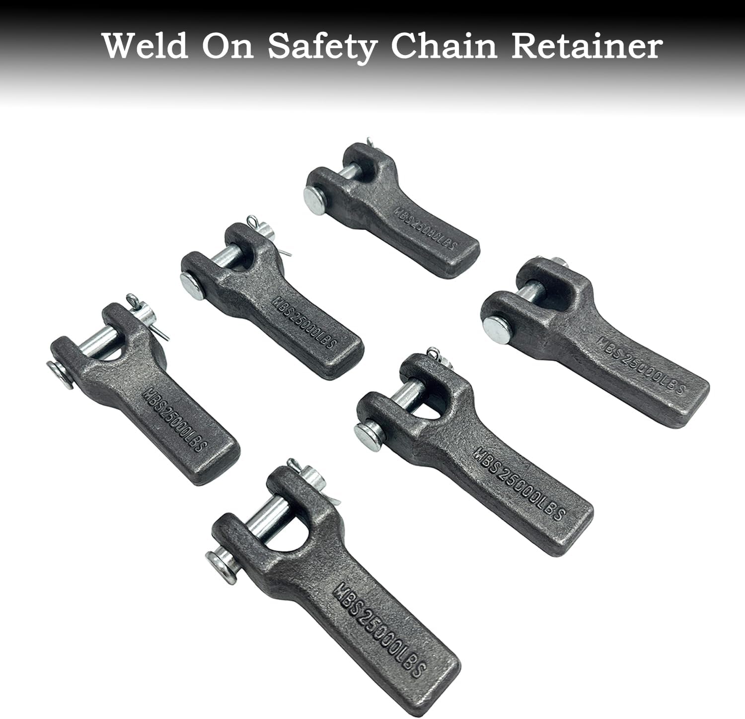3/8 inch Weld On Safety Chains Anchor Best Way to Attach Safety Chain to Trailers (Pack of 6)