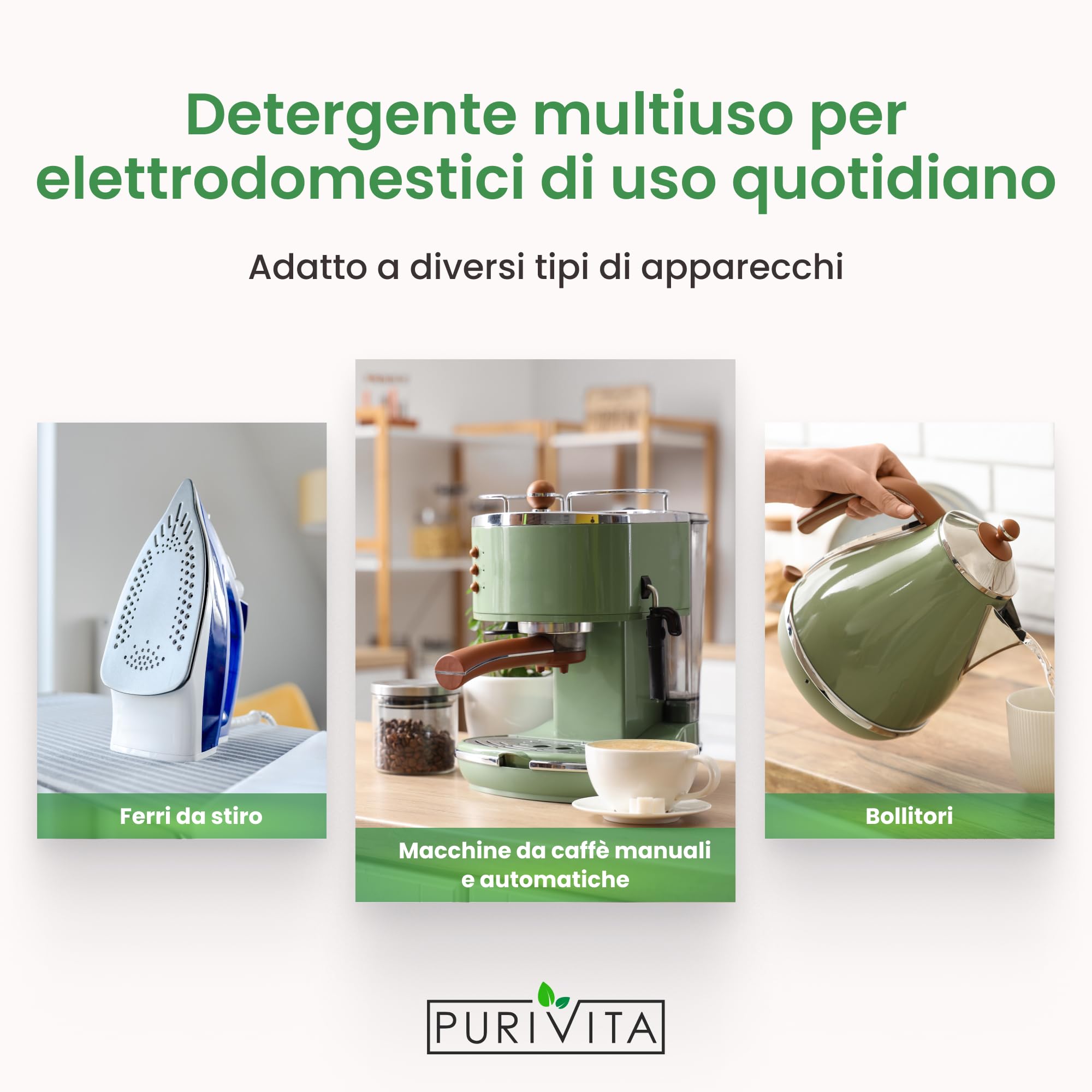 PURIVITA® Universale Decalcificante Macchina Caffè [500ML] - Anticalcare Pulizia Macchine Caffe - Liquido Disincrostante per i Modelli Delonghi, Nespresso, Dolce Gusto, Lazzata & Altri Ancora