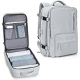 Carry On Backpack for Women, Airline Approved Personal Item Large Travel Backpack Flight Approved, Waterproof Laptop Bag Business Work Gym Backpacks Men Grey Mochila De Viaje