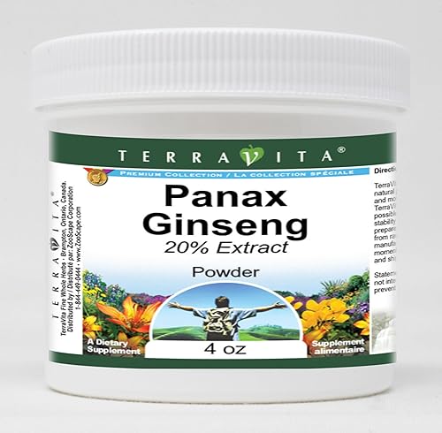 Miniatura 1 de TerraVita Panax Ginseng 20% Extracto en polvo (4 oz, ZIN 524948) - Paquete de 3