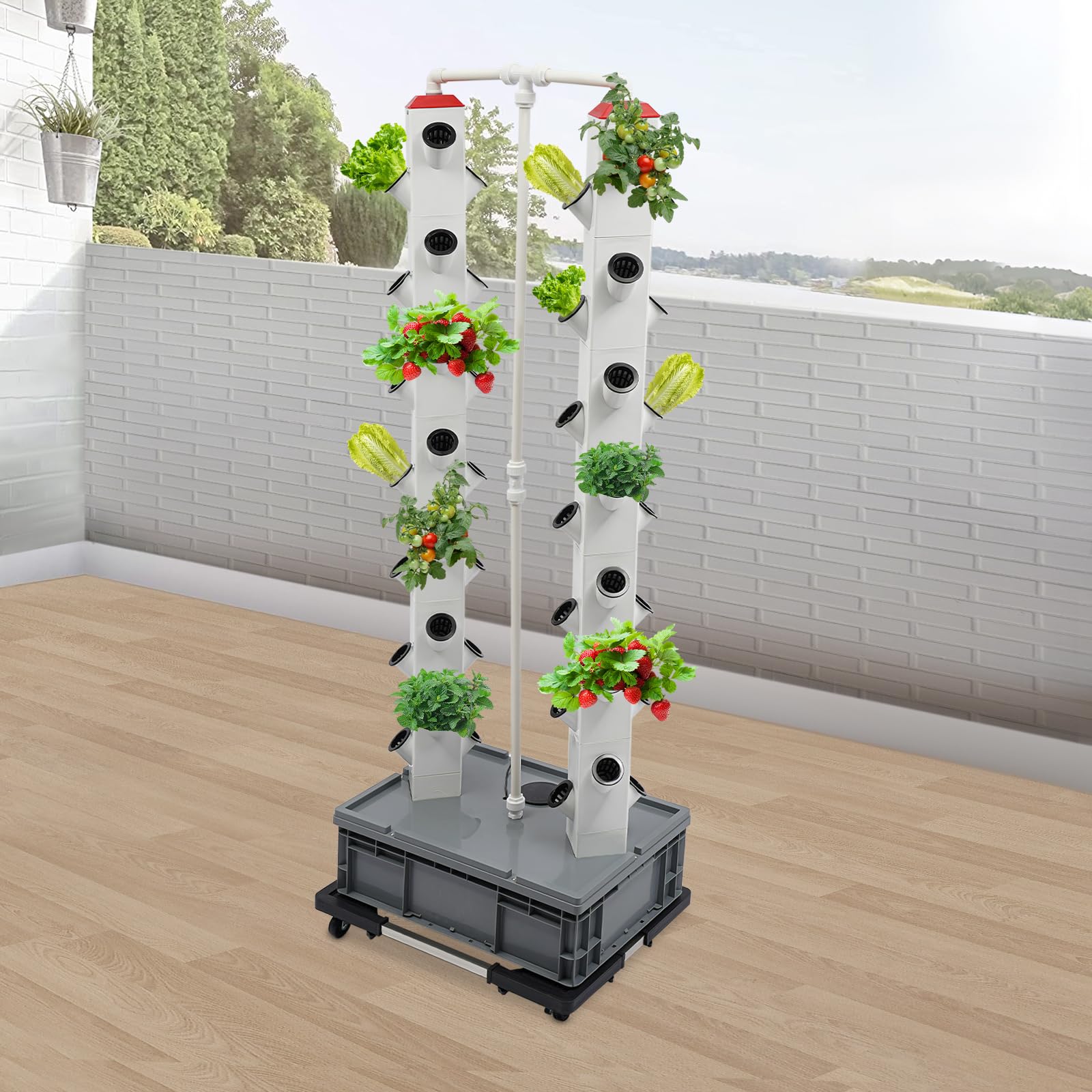 Système de culture hydroponique, 56 plantes, tour de croissance hydroponique verticale, systèmes de culture de plantes sans terre, système de culture hydroponique de jardin
