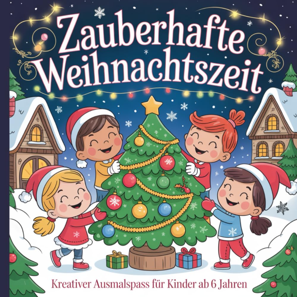 Zauberhafte Weihnachtszeit: Kreativer Ausmalspaß für Kinder ab 6 Jahren – mit Elfen, Geschenken & Winterwunderland