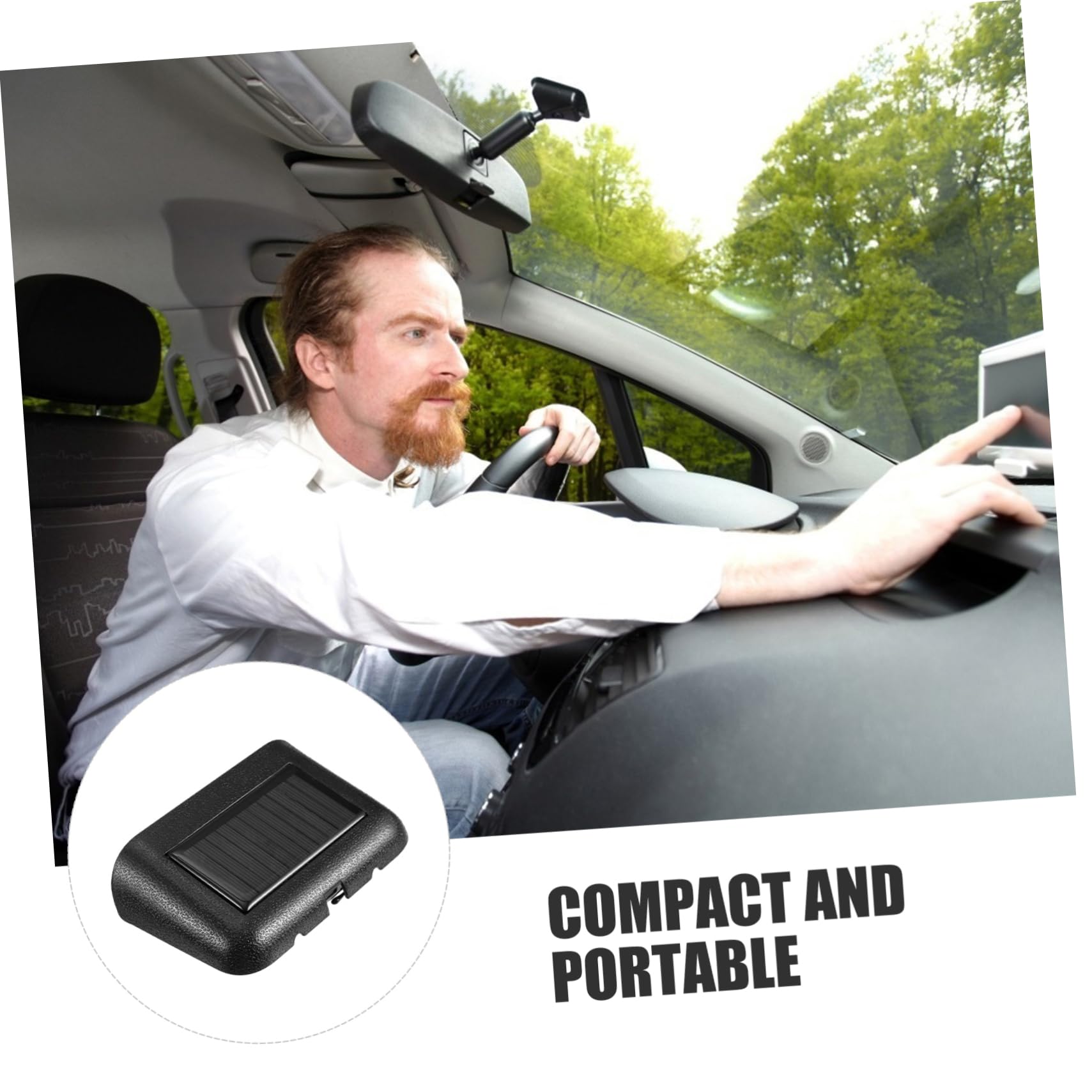 ULTECHNOVO 2piezas Reloj Solar De Coche Pantalla Led Alta Precisión y Sensor De Vibración Muestra Hora Fecha y Temperatura Para Vehículos