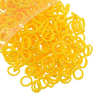 200 lazos elásticos de algodón para el pelo para mujeres y niñas, sin costuras, color amarillo