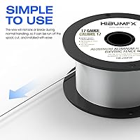 Vista 6 de Bobina de alambre eléctrico de aluminio para valla de 250 pies de calibre 17 (1)