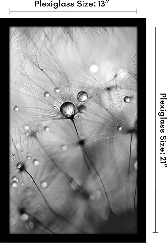 Vista 188 de Americanflat - Marco para póster de 71 x 74 cm con plexiglás pulido, portarretratos negro de madera industrializada, Epic Collection, marco ancho