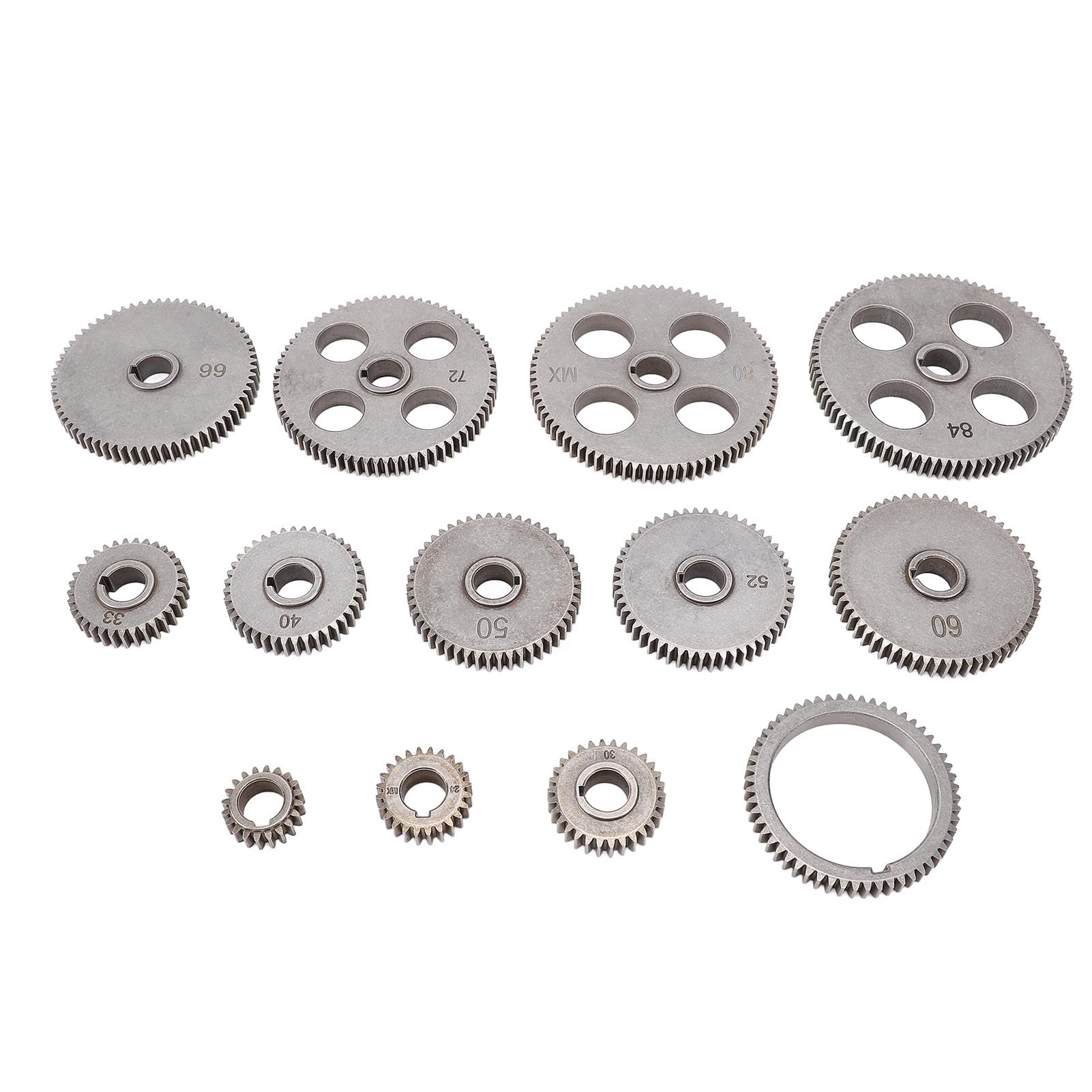 Luocute Juego de Engranajes de Metal, Mini Torno de Metal Engranajes de Máquina de Torno Kit de Piezas de Repuesto de Intercambio para Mx 210 Wm 210 8x16 220x400 220x600 220x750