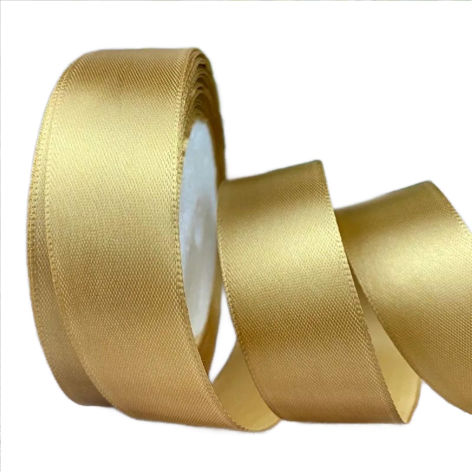 Godfather Satin Ribbon for Gift Wraping Crafting Party Decoration Polyester Ribbon (Rosegold, 25mm)