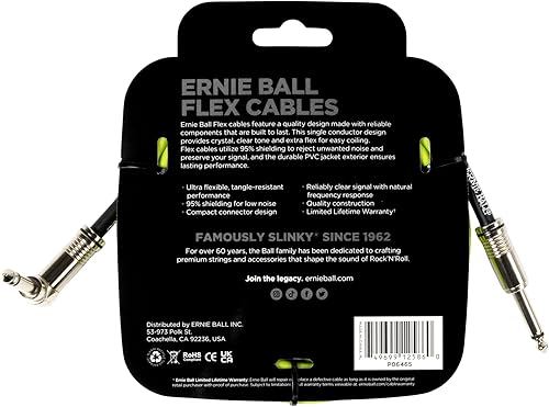 Miniatura 10 de Ernie Ball Cable de instrumento, rosa, 20 pies (P06418)