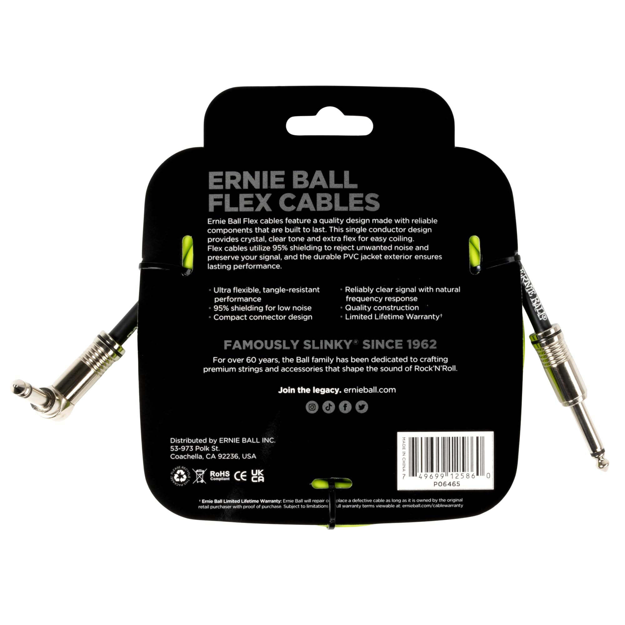 Amazon | 【正規品】 ERNIE BALL 6465 楽器用シールド ケーブル 10