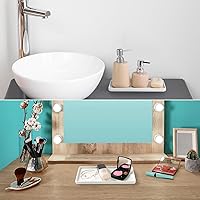 Vista 7 de Gurygo Paquete de 2 bandejas de baño de 20,3 cm/25,4 cm, bandejas de tocador de cerámica para baño, bandeja de cerámica pequeña, bandeja de jabón