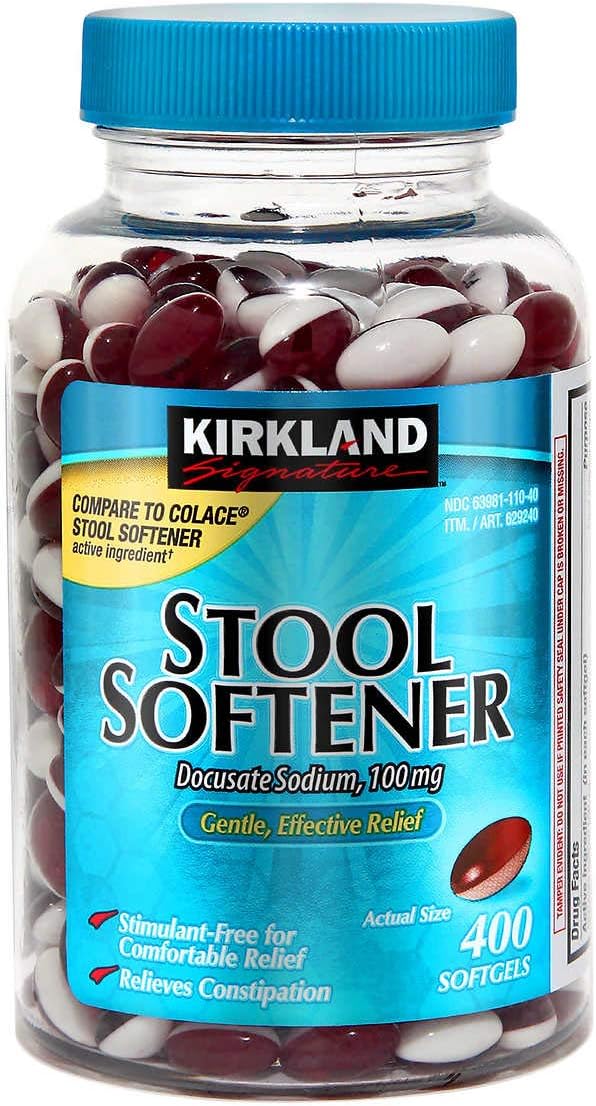Signature Stool Softener 100 mg, 400 Softgels (4 Pack)