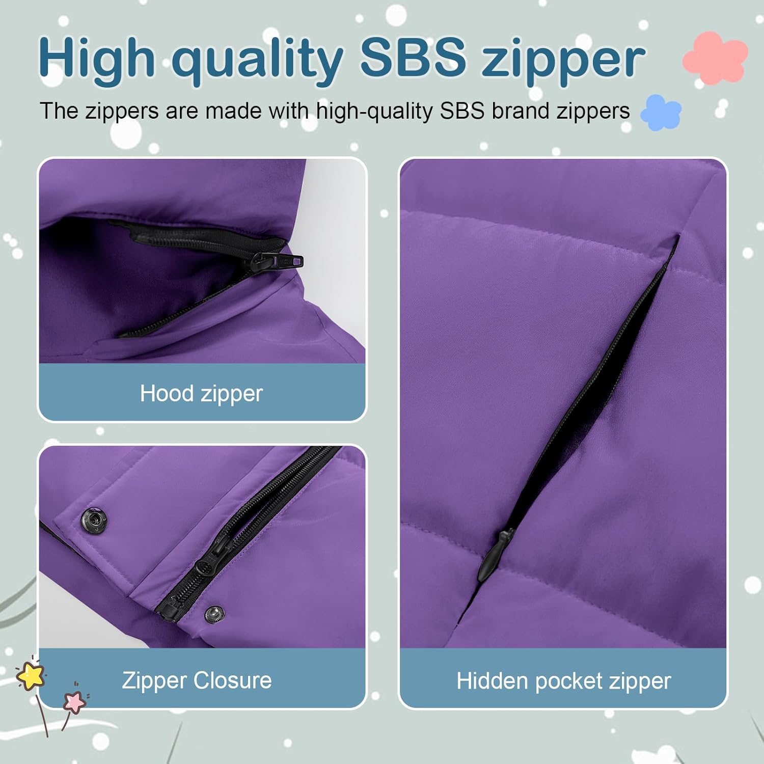 Girl's Winter Coats Kids Long Puffer Jacket Heavy Parka Warm Fleece Ski Outerwear with Removable Fur Hood - Image 6