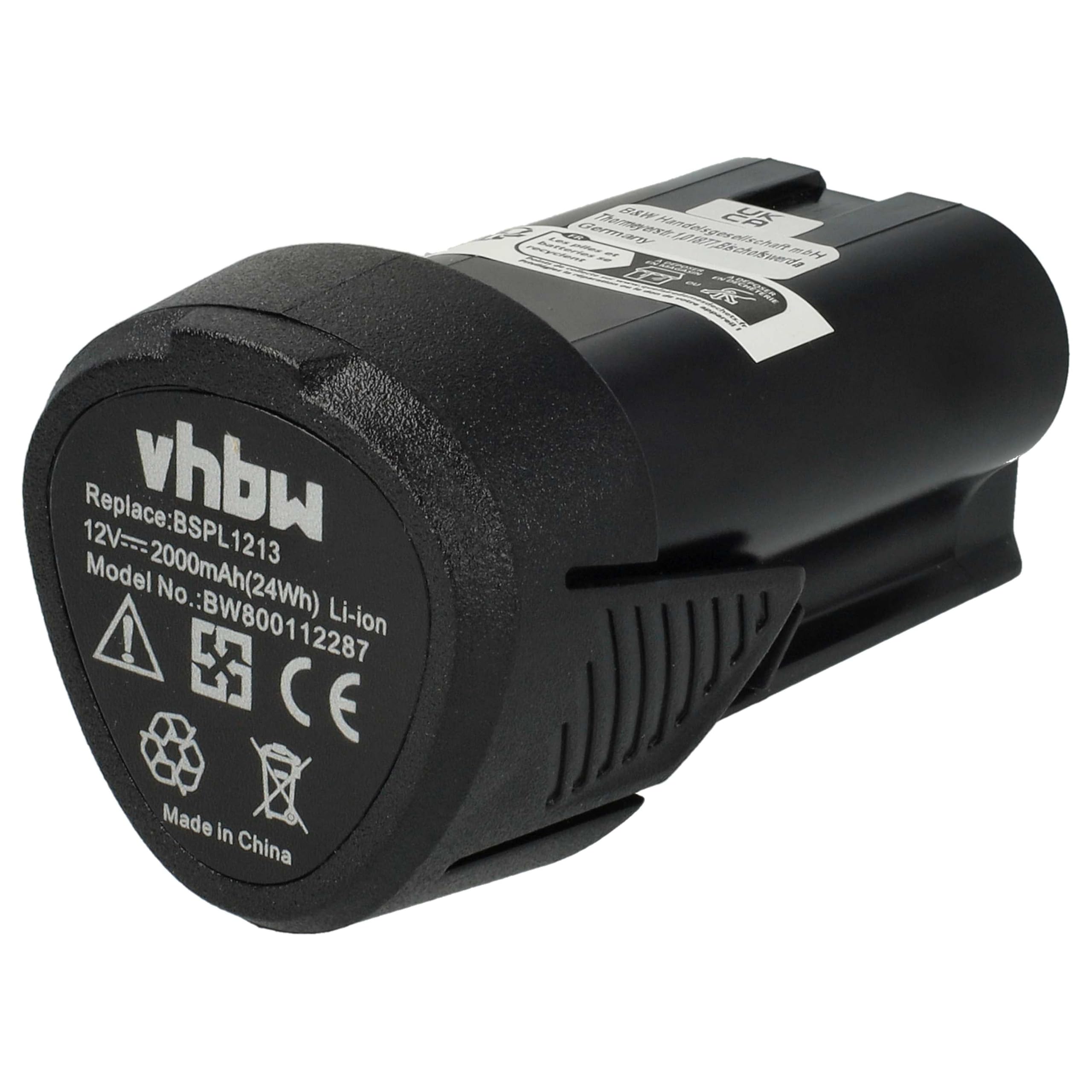 vhbw Battery Replacement for Ryobi BSPL1213 for Power Tools (2000 mAh, Li-Ion, 12 V)