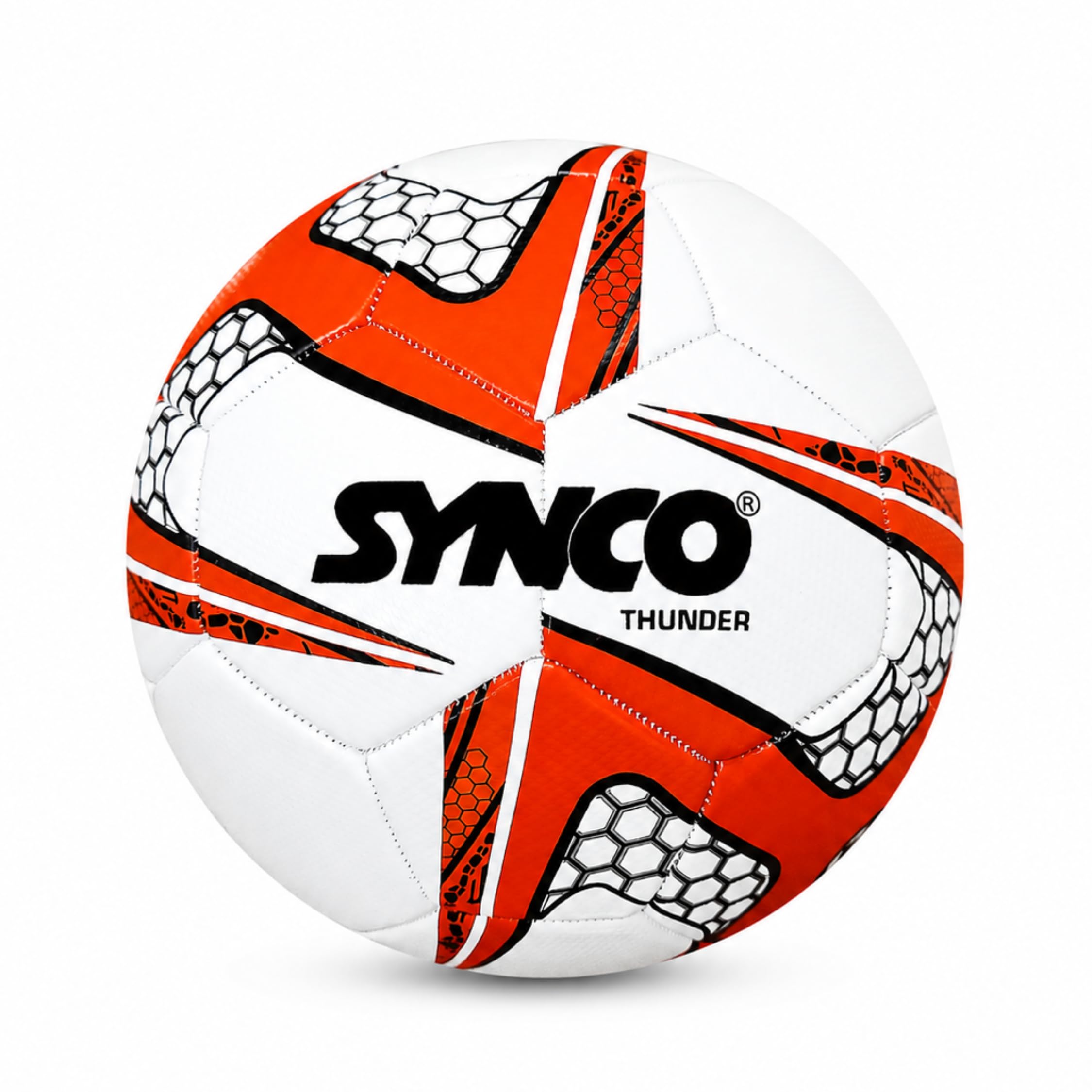 Synco Thunder Football Size 3 for Kids | 32 Panel Machine Stitched PVC Soccer Ball | Durable Training Football for Boys & Girls | Soft Touch | Indoor & Outdoor Practice Ball-image-21