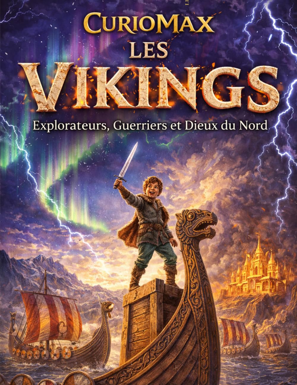 Les Vikings: Guerriers, explorateurs et bâtisseurs de légendes — Livre illustré pour les 9-12 ans (Curiomax)