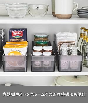Amazon.co.jp: 山崎実業(Yamazaki) 冷蔵庫中 収納ケース 仕切り