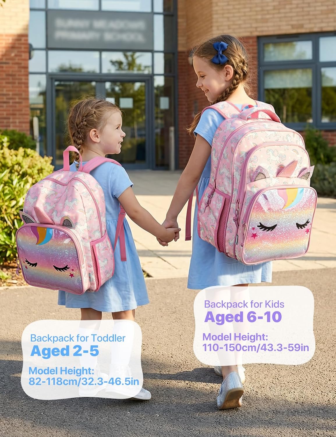 VASCHY Kids backpacks, 16in Water Resistant Boys Girls Backpack for Preschool/Primary/Elementary School Bookbag