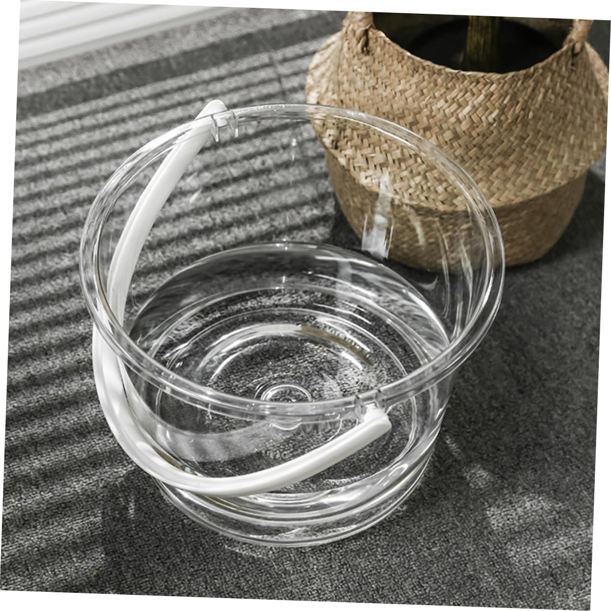 Seau de Nettoyage avec Couvercle et Poignée, Lot de 2, Plastique