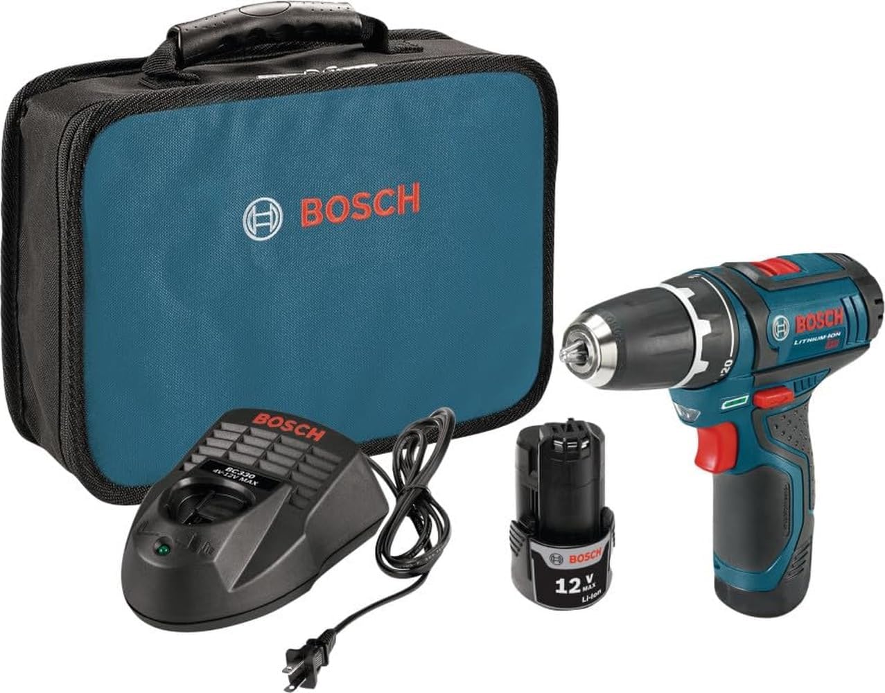 Cordless Drill PS31-2A 12V Max 3/8 Inch Drill/Driver Kit with (2) 2 Ah Batteries and Charger, Variable Speed