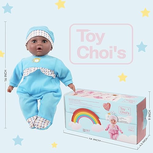 Miniatura 10 de Toy Choi's Muñeca interactiva rosa  Muñecas de alimentación que lloran y hablan de 16 pulgadas con diferentes sonidos y accesorios, juguetes