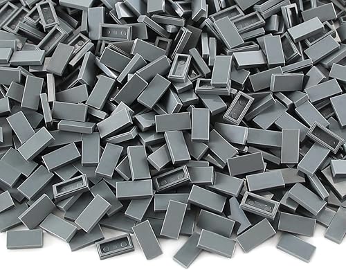 Azulejo gris azulado oscuro de 1 × 2 × 700 piezas y piezas de ladrillos MOC planos, bloques de construcción a granel para suelo de pared de