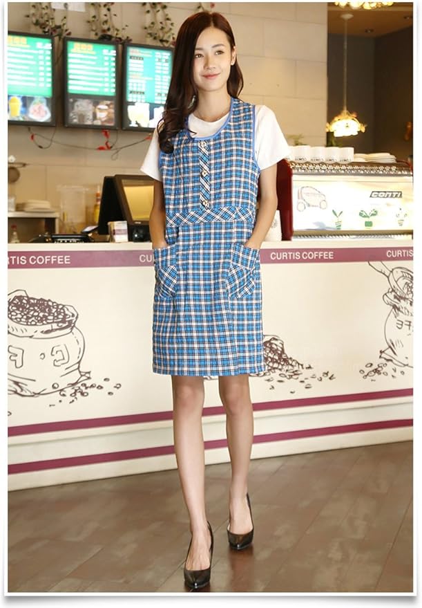 Amazon 母の日ギフト人気 シンプルエプロン 女性用 長い かわいい おしゃれ 大きいサイズ プレゼント パープル エプロン オンライン通販