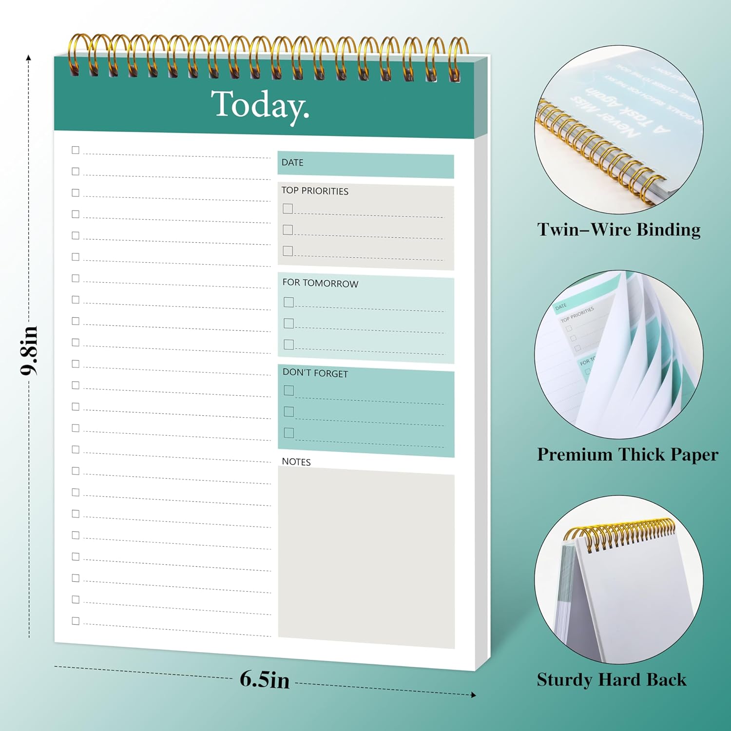 Another great deal on amazon: GOLDPEI To Do List Notepad - Daily Planner Pad Undated 52 Sheets Tear Off, 6.5" x 9.8" Planning Pad Checklist Productivity Note Pad for Work and Personal Organized 4