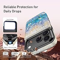 Vista 510 de LETO para iPhone 15 Pro Funda tipo cartera - Tapa tipo folio con patada - Diseños de moda - Tarjetero - Funda protectora para mujeres y niñas - 6.1