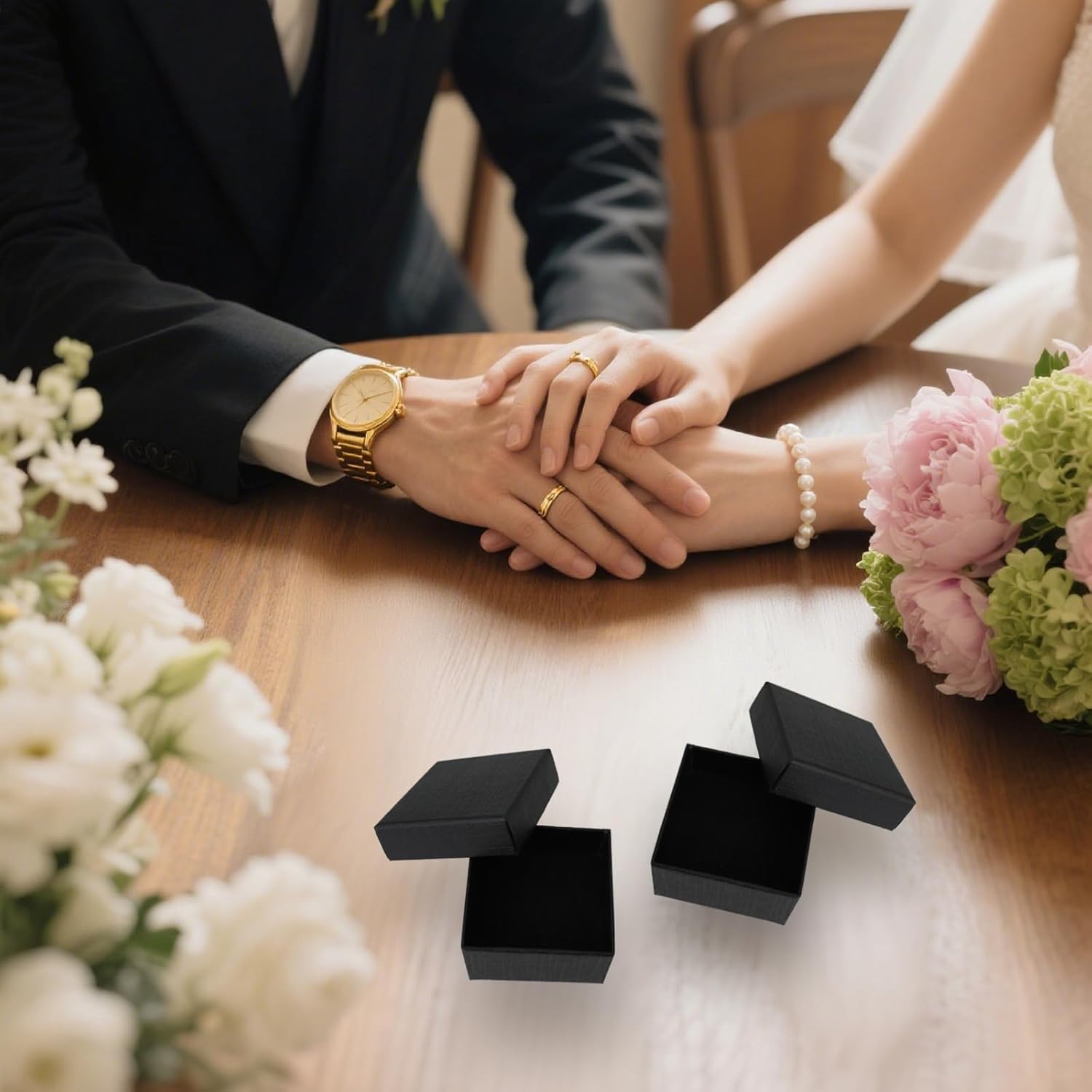 84 Pcs Jewelry Gift Boxes 2 x 2 x 1.2 Inch Cardboard Packaging Boxes for Necklace Ring Earring for Display Celebration