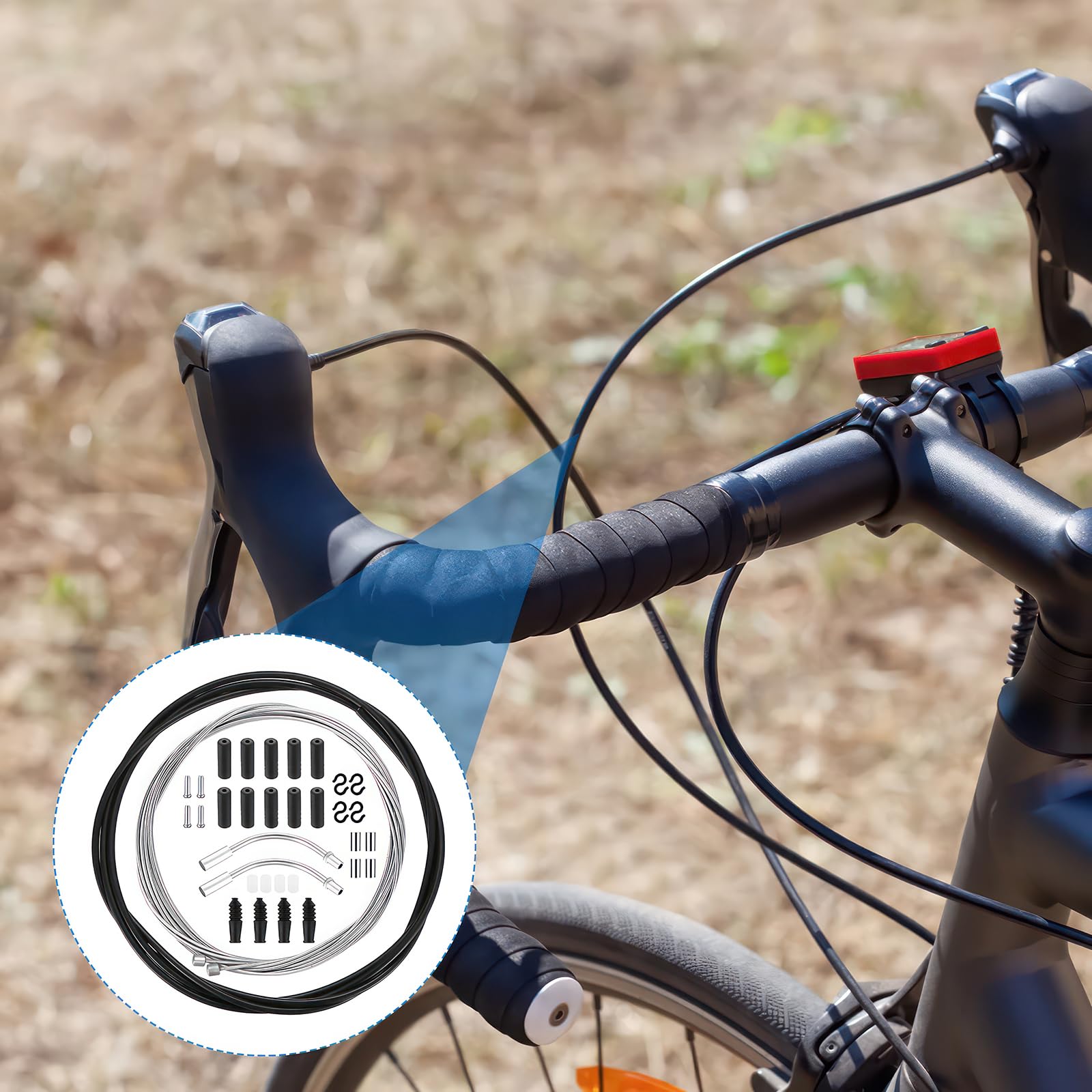 Kit Cavi Freno E Cambio Per Bici - 13 Pezzi Per MTB, BMX, Strada, Con Guaine E Accessori - Foto 7