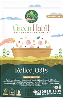 Greenhabit Gluten free rolled oats 1.4 kg pack (old fashioned rolled oats)