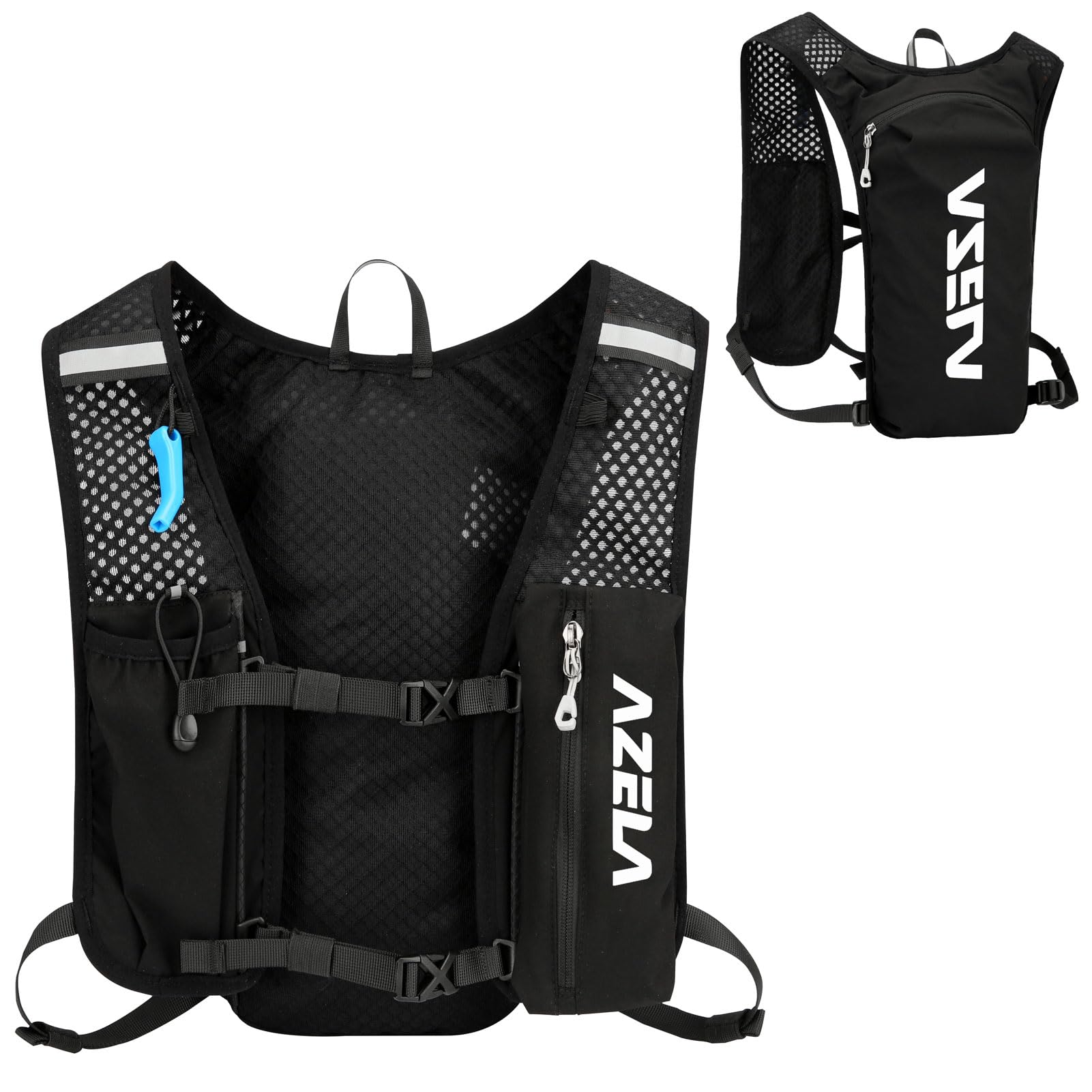 Azarxis Running Water Bottles Flask BPA Free Leakproof Hydration Vest Packs Waist Belt Replacement for Triathlon Marathon Hiking Cycling Climbing Runner