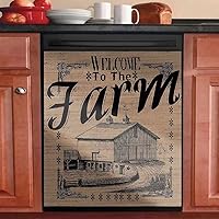 Vista 5 de Imán decorativo negro con diseño de estrella y corona de granero para puerta de lavavajillas