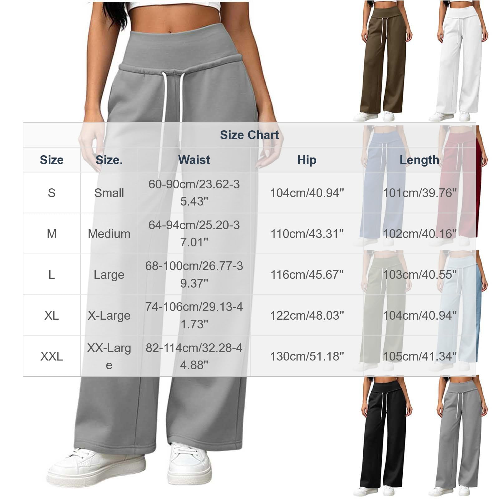 Pantaloni da Jogging Donna Pantaloni Lunghi a Vita Alta Pantlone Cotone con Coulisse Regolabile Leggeri e Comodi Pantalone da Corsa con Tasche Tinta Unita Pants Baggy per Allenamento e Fitness