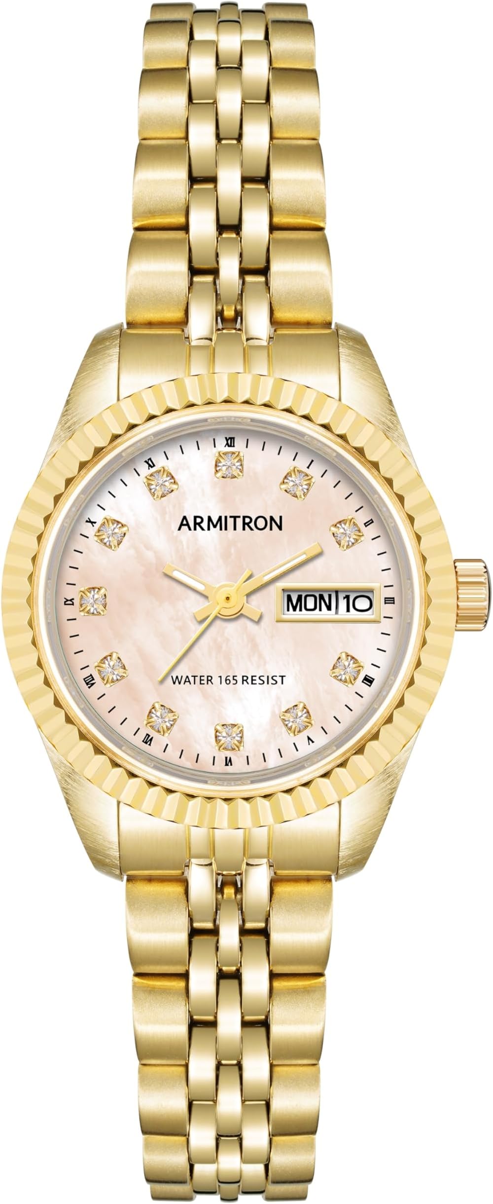Women's Genuine Crystal Accented Day/Date Function Bracelet Watch, 75/2475