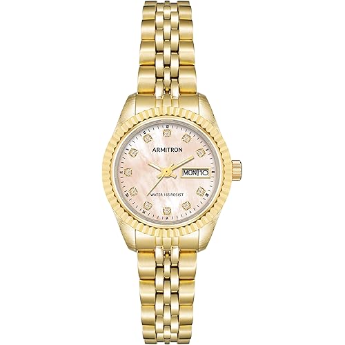 Armitron Women's Genuine Crystal Accented Bracelet Watch, 75-2475