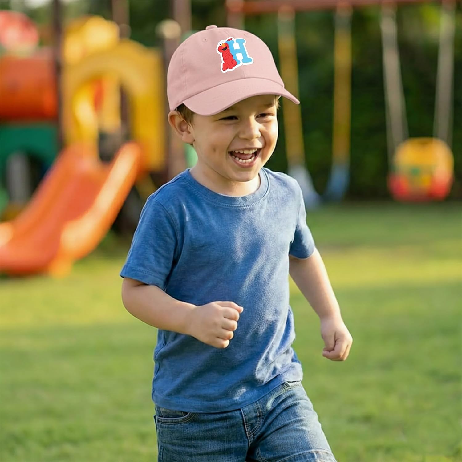 Sesame Street Elmo & Abby Kids Toddler Cap with Initial, Toddler Boys Hat, Youth Girl Baseball Cap, Cute Toddler Baseball Cap - Image 6