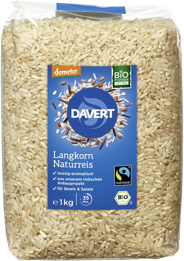 demeter Langkorn Naturreis Fairtrade 1kg 12 x 1 kg