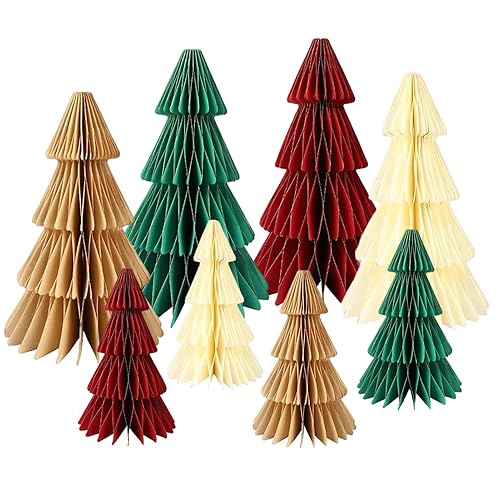 Sapin de Noël en carton, 8 pièces, décoration de table