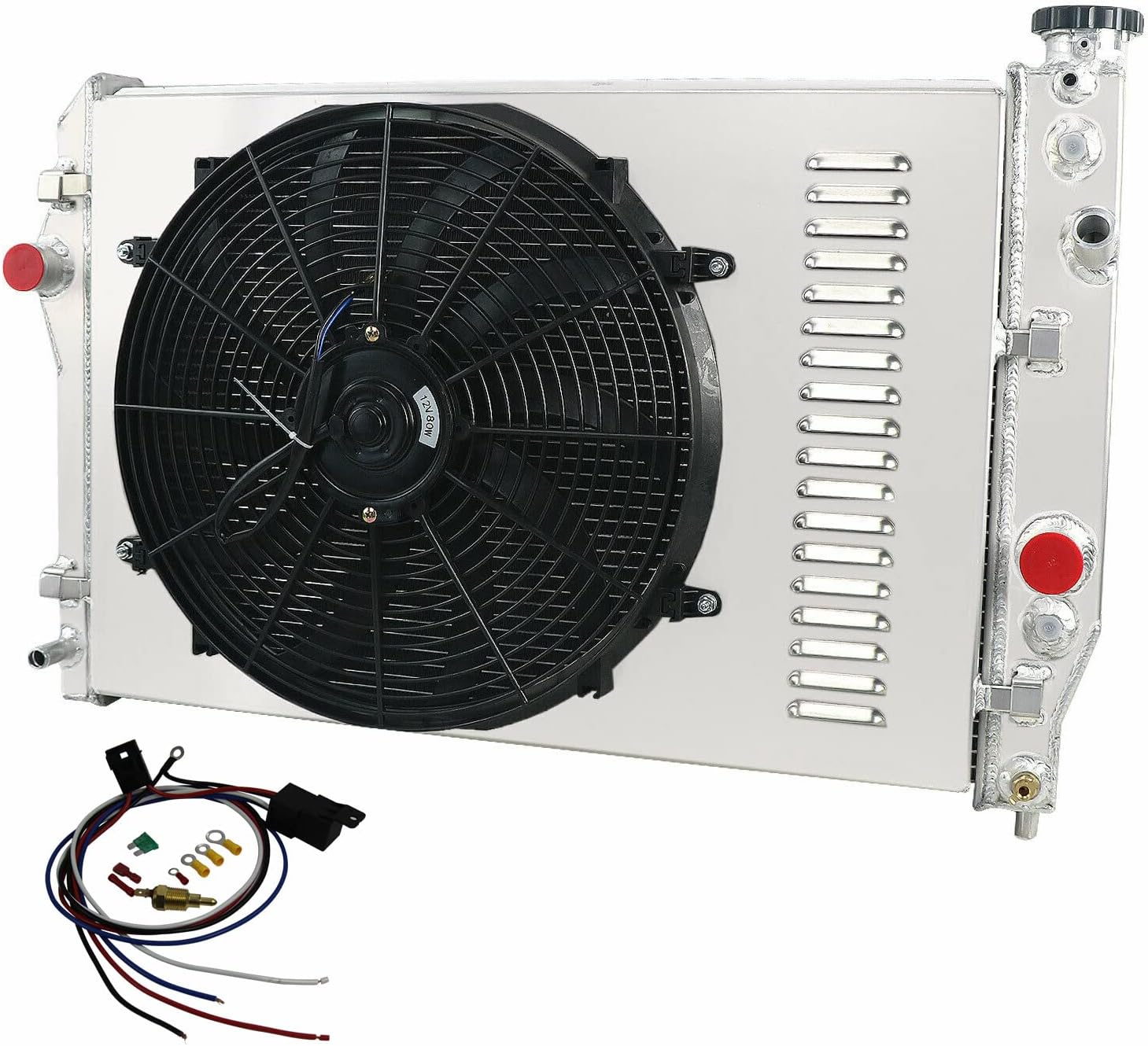 3 Row Aluminum Radiator+Shroud 16" Fans+Relay Compatible For 1993-2002 Chevy Camaro Z28/Pontiac Firebird 5.7L V8