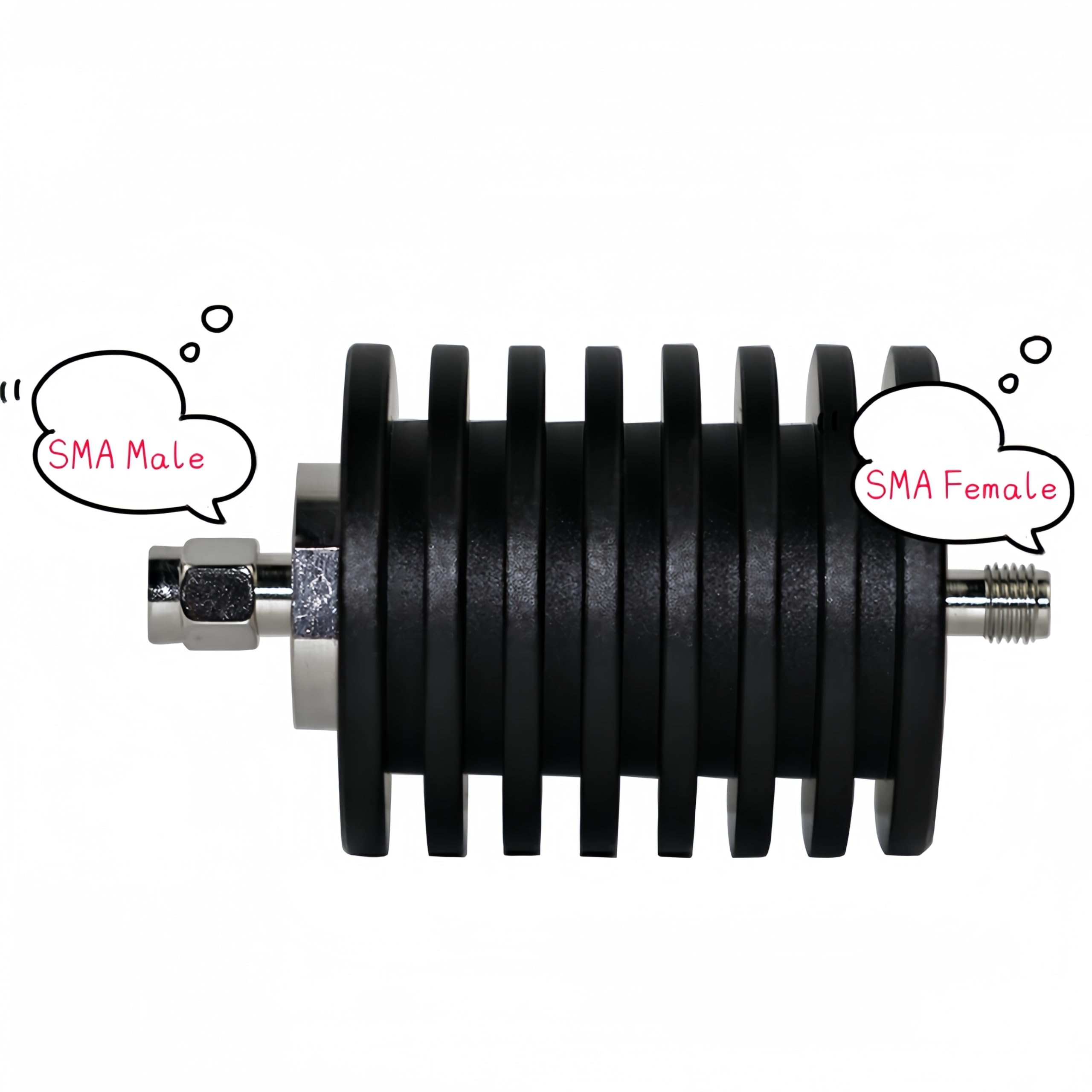 Atténuateur fixe 25W SMA 3 GHz 50 Ohm 20dB