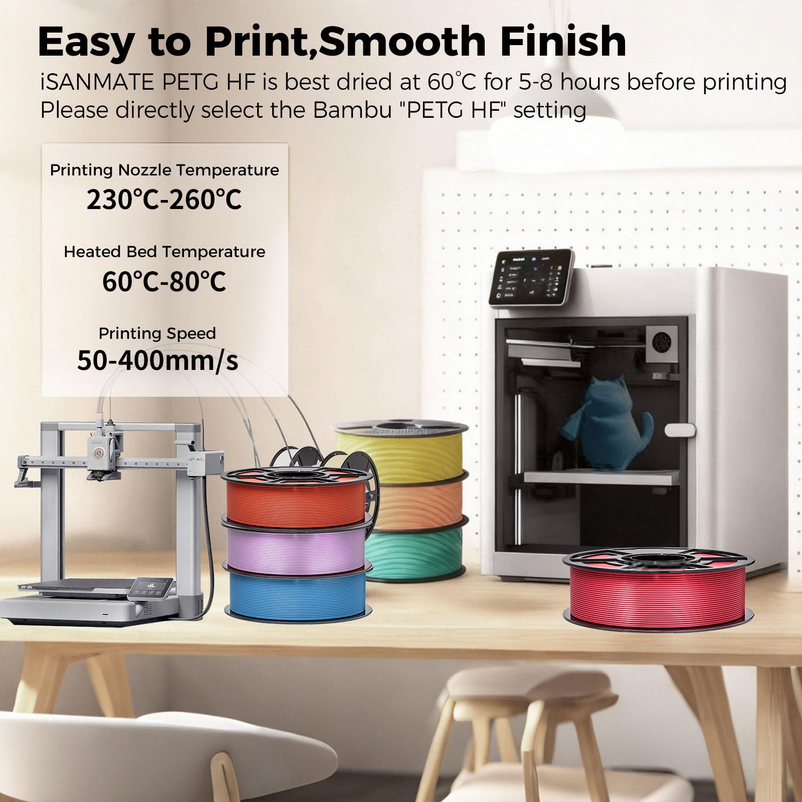 iSANMATE Navy Blue PETG Filament - Fast Printing! -5 iSANMATE Navy Blue PETG Filament - Fast Printing! -5
