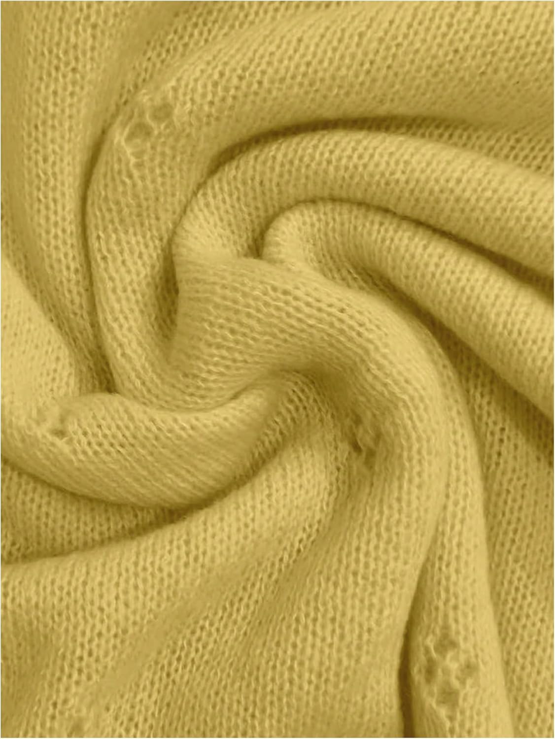 SHENHE Women's Button Down Crew Neck Lightweight Long Sleeve Soft Knit Cardigan Sweater - Image 3