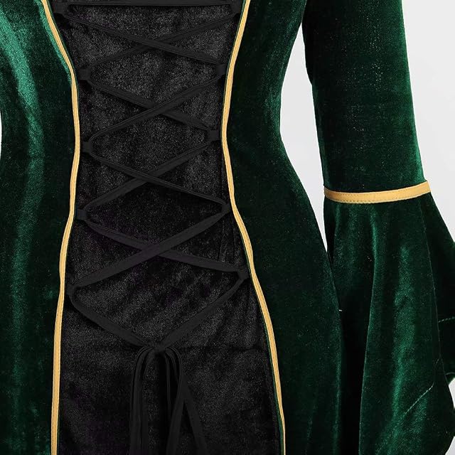 Foto 6 de 6 de Disfraces Mujer Medieval renacentista Vestido Terciopelo Manga Corta Vintage Victoriano gotico con Manga…