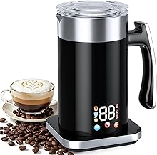 Milk Frother, Milk Frother Electric, Coffee Frother, Frother, Milk Steamer, Hot Chocolate Maker, (Black)